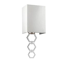 Wandleuchten|Flurlampen*Elstead Wandlampe Creme Chrom Up Down E27 Stoff Metall Modern