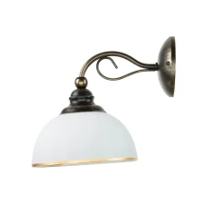 Glaslampen|Shabby Chic Lampen*Jupiter Wandlampe DELMARE Shabby Braun antik Wohnzimmer