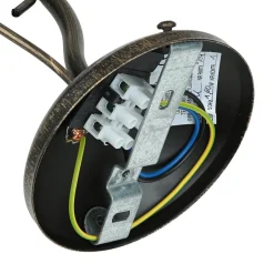 Glaslampen|Shabby Chic Lampen*Jupiter Wandlampe DELMARE Shabby Braun antik Wohnzimmer