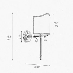 Wandleuchten|Schlafzimmer Lampen*Giovanni Battista Wandlampe E14 Messing poliert Stoff Weiß Klassisch