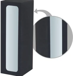 Wandleuchten|Flurlampen*ALDEX Wandlampe E27 Schwarz Metall innen länglich