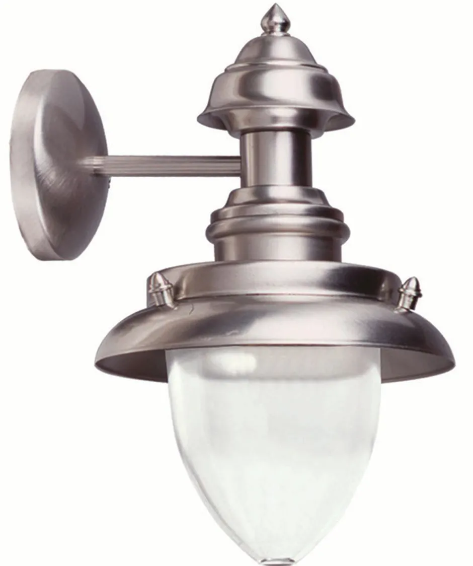 Außenleuchten Antik|Außenwandleuchten*Lido Wandlampe Echt-Messing Glas Haustür Maritim