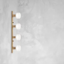 Wandleuchten|Flurlampen*Giovanni Battista Wandlampe 4-flammig in Bronze hell E27 Echt-Messing