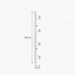 Wandleuchten|Flurlampen*Giovanni Battista Wandlampe 4-flammig in Bronze hell E27 Echt-Messing
