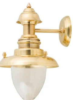 Außenwandleuchten|Rustikale Lampen*Lido Wandlampe FYLI Messing Glas Maritim außen elegant