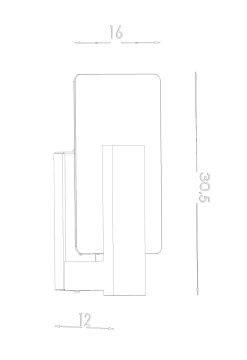 Sollux Wandlampe Glas Holz Weiß eckig E14 blendarm innen< Wohnzimmerlampen|Glaslampen