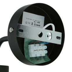 Wandleuchten|Küchenlampen*Easylight Wandlampe Glas Kugel Schirm Grau Schwarz KANZENE