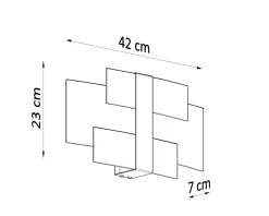 Sollux Wandlampe Glas Metall 42 cm blendarm Weiß Chrom 2x G9< Wandleuchten|Flurlampen
