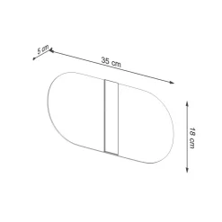 Sollux Wandlampe Glas Metall blendarm 35 cm breit Weiß Chrom< Flurlampen|Wandleuchten