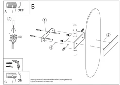 Sollux Wandlampe Glas Metall blendarm 35 cm breit Weiß Chrom< Flurlampen|Wandleuchten