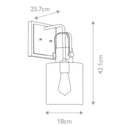 Elstead Wandlampe Glas Metall E27 42,1 cm hoch DEIRA< Wandleuchten|Küchenlampen