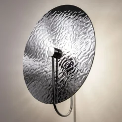 Wandleuchten|Flurlampen*Maytoni Wandlampe Glas Metall G9 Ø 40 cm H: 44,5 cm Chrom rund