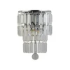 Searchlight Wandlampe Glas Metall Modern H:30 cm E14 IP44 in Chrom< Wandleuchten|Flurlampen