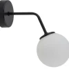 Sigma Wandlampe Glas Weiß Schwarz Metall T:26 cm blendarm< Wandleuchten|Küchenlampen