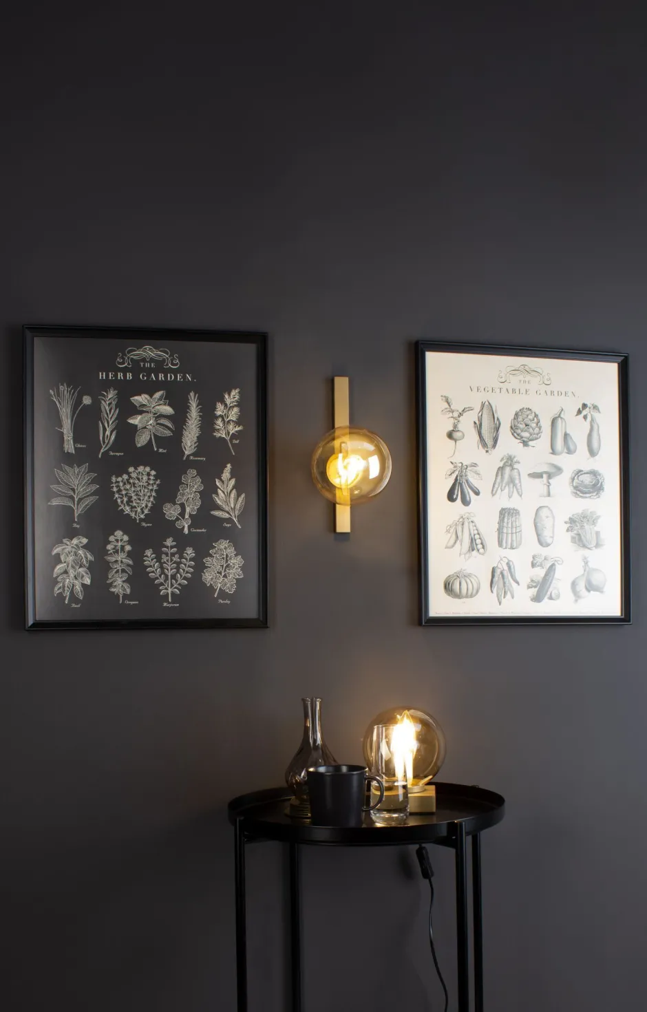 Eco-Light Wandlampe Gold Bernstein Glaskugel E14 B:14 cm blendarm< Wohnzimmerlampen|Glaslampen