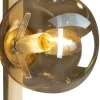 Eco-Light Wandlampe Gold Bernstein Glaskugel E14 H:60 cm 2-flmg< Wohnzimmerlampen|Glaslampen