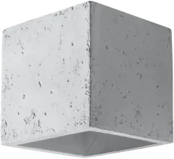Sollux Wandlampe Grau Beton eckig klein Modern wohnlich< Wandleuchten|Flurlampen