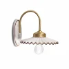 Wohnzimmerlampen|Keramiklampen*Ferroluce Wandlampe Handarbeit Keramik B: 26 cm E27 Landhausstil