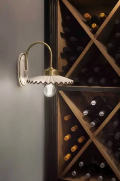 Wohnzimmerlampen|Keramiklampen*Ferroluce Wandlampe Handarbeit Keramik B: 26 cm E27 Landhausstil