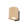 TK Lighting Wandlampe Holz Metall GU10 H: 8,5 cm klein Downlight< Wandleuchten|Flurlampen