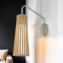 Nowodvorski Wandlampe Holz Weiß Dover< Wohnzimmerlampen|Holzlampen