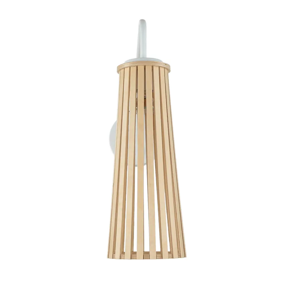 Nowodvorski Wandlampe Holz Weiß Dover< Wohnzimmerlampen|Holzlampen