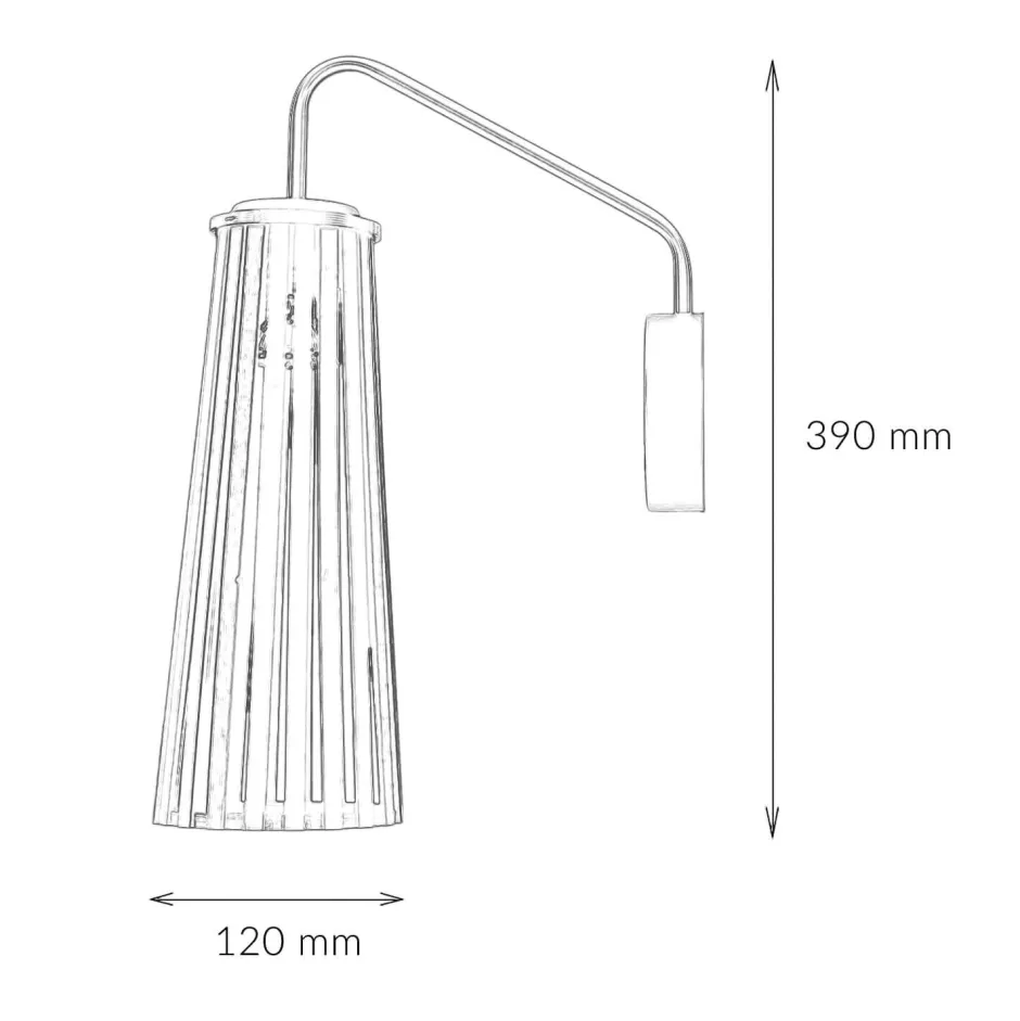 Nowodvorski Wandlampe Holz Weiß Dover< Wohnzimmerlampen|Holzlampen