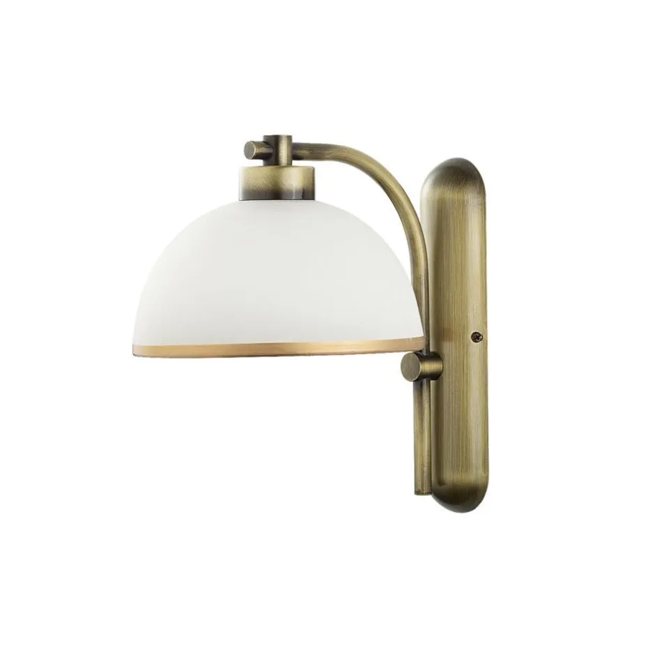 Wandleuchten|Küchenlampen*Jupiter Wandlampe in Messing antik Glas Wohnzimmer Leuchte