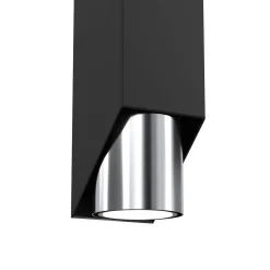 Wandleuchten|Flurlampen*Luminex Wandlampe in Schwarz Chrom GU10 stilvoll akzentuiert