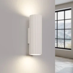 Sollux Wandlampe indirekt 2x GU10 H: 20 cm Creme Modern< Wohnzimmerlampen|Metall Lampen