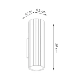 Sollux Wandlampe indirekt 2x GU10 H: 20 cm Creme Modern< Wohnzimmerlampen|Metall Lampen