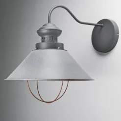 Nowodvorski Wandlampe innen Grau Kupfer E27 Industrie Design< Wandleuchten|Flurlampen