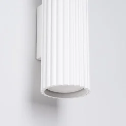 Sollux Wandlampe innen klein H: 20 cm Weiß 2x GU10 Up Down Alu< Flurlampen|Wohnzimmerlampen