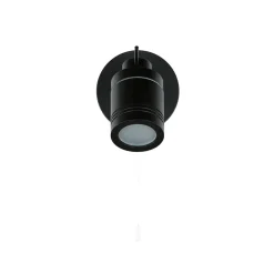 Wohnzimmerlampen|Metall Lampen*Searchlight Wandlampe IP44 GU10 Ø 10 cm Schwarz matt verstellbar
