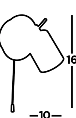 Searchlight Wandlampe IP44 GU10 in Silber matt Bad mit Schalter< Wohnzimmerlampen|Metall Lampen