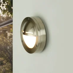 Außenwandleuchten|Rustikale Lampen*Lido Wandlampe IP64 rund Maritim Haustür Treppe außen