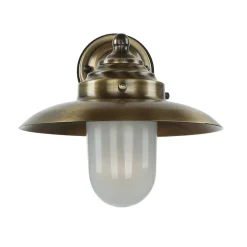 Lido Wandlampe KAVALA Messing Glas IP64 Maritim E27< Rustikale Lampen|Metall Lampen