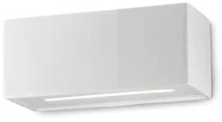 Ferroluce Wandlampe Keramik 25 cm breit Weiß E27 Modern AQUILE< Wohnzimmerlampen|Keramiklampen