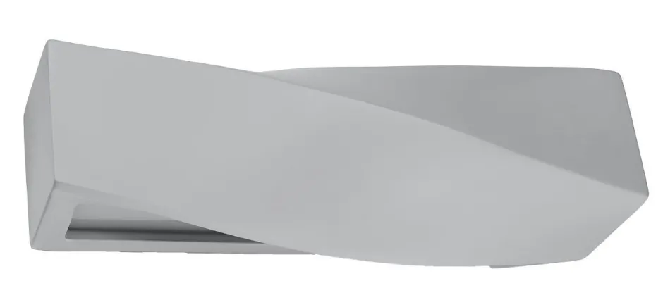 Wohnzimmerlampen|Keramiklampen*Sollux Wandlampe Keramik 42 cm lang Up Down indirekt E27 Grau