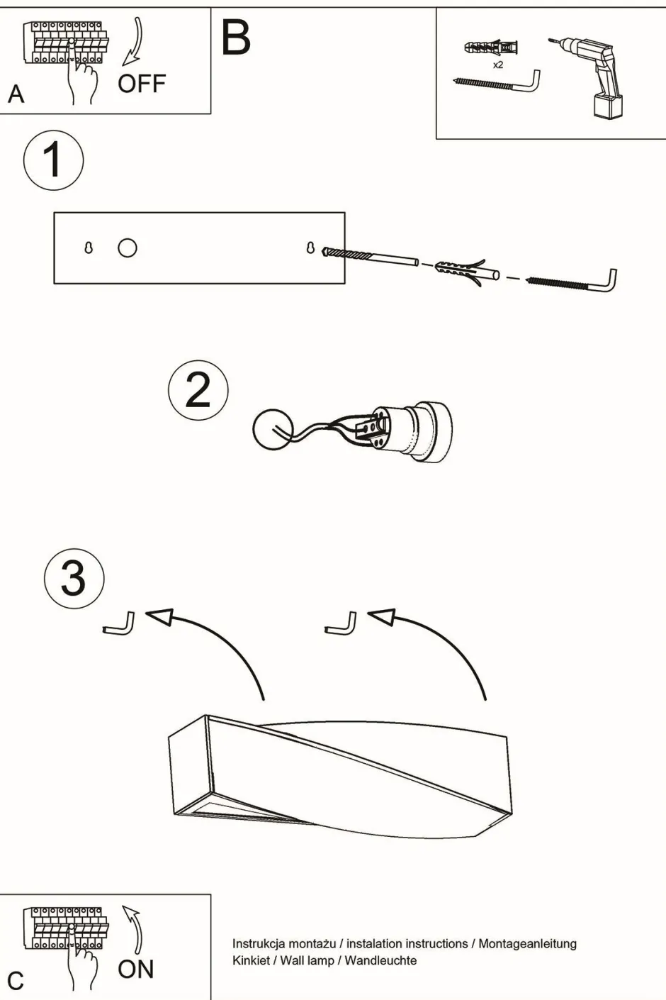 Wohnzimmerlampen|Keramiklampen*Sollux Wandlampe Keramik 42 cm lang Up Down indirekt E27 Grau