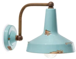 Wohnzimmerlampen|Keramiklampen*Ferroluce Wandlampe Keramik E27 H: 21 cm Vintage Handarbeit