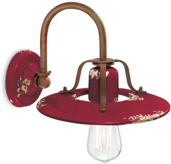 Wohnzimmerlampen|Keramiklampen*Ferroluce Wandlampe Keramik Metall E27 25 cm breit Vintage Design