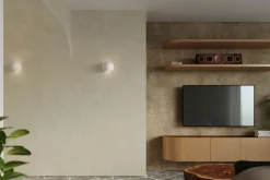 Keramiklampen|Küchenlampen*Sollux Wandlampe Keramik rund B: 17 cm klein Weiß E27 Up Down