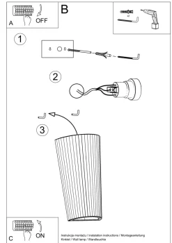 Sollux Wandlampe Keramik Up Down bemalbar E27 BURIC< Keramiklampen|Küchenlampen