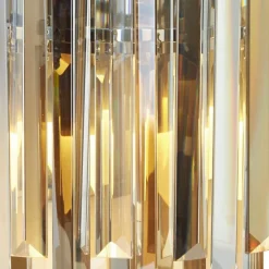 Searchlight Wandlampe Kristall B: 29 cm Rauchglas Art Déco 2x E14< Glaslampen|Kristalllampen