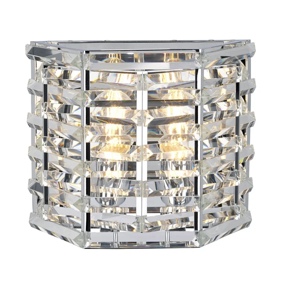 Wandleuchten|Flurlampen*Elstead Wandlampe Kristall Metall Modern elegant BERSIVA