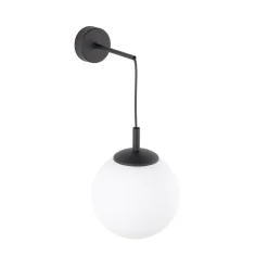 TK Lighting Wandlampe Kugelschirm Glas Metall H: 45 cm B: 18 cm E27< Wandleuchten|Küchenlampen