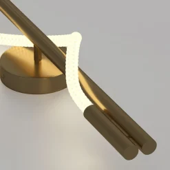 Led Lampen|Wandleuchten*Maytoni Wandlampe LED Aluminium H: 84,4 cm in Gold Weiß 600 lm