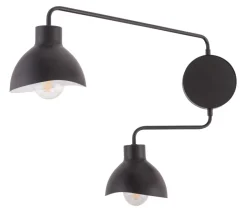 Sigma Wandlampe Mehrflammig Schwarz Weiß E27 H:44 cm stilvoll< Wandleuchten|Küchenlampen