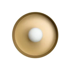 Wandleuchten|Flurlampen*Giovanni Battista Wandlampe Messing Eisen E27 D: 30 cm rund Schwarz Gold